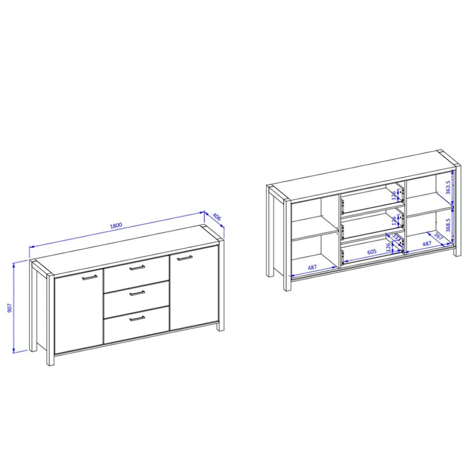 180 cm Sideboard Foxxy