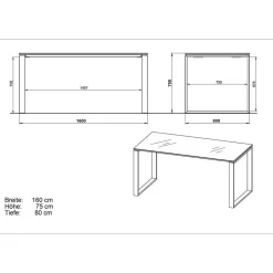 Arbeitszimmermöbel Set Rameros