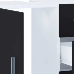 Badmöbel Set schwarz weiß Panales