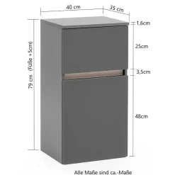 Gäste WC Set Holzoptik Kropenia