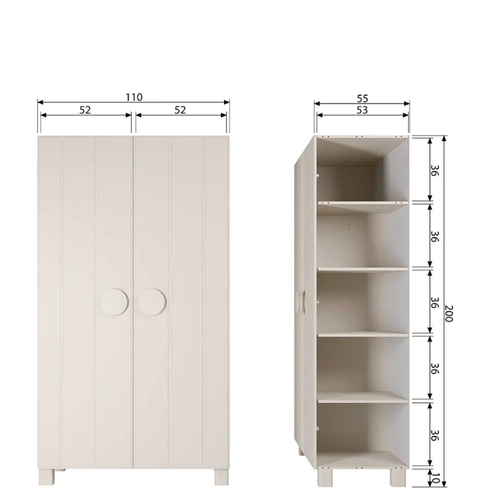 Holzkleiderschrank Malitoya