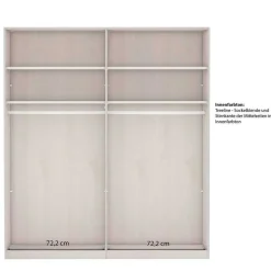 Kleiderschrank 2 Schiebetüren Hierro