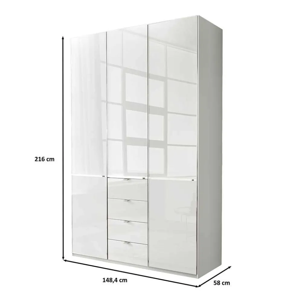 Kleiderschrank in Weiß Bean