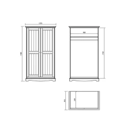 Massivholzkleiderschrank Vomano