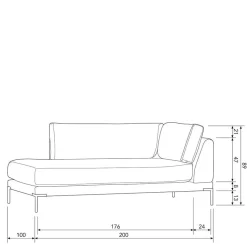 Modulsofa Beige Stoff Imdyano