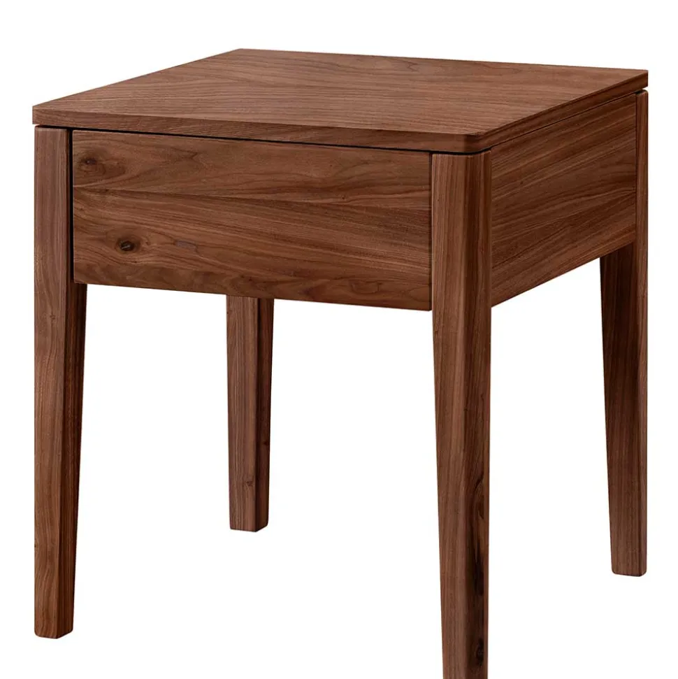 Nussbaum Massivholz Bett Stufanias