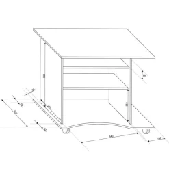 Rollbarer Computertisch Voine