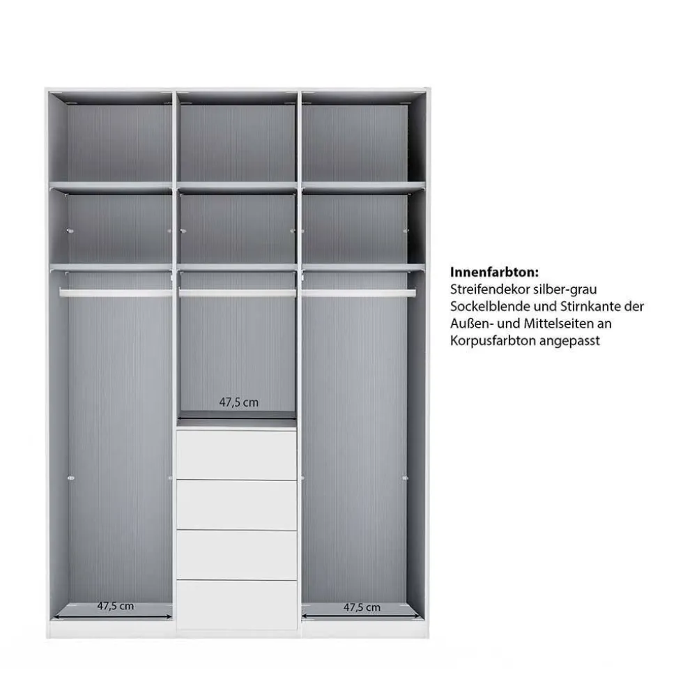 Schlafzimmerschrank bicolor Sanctos