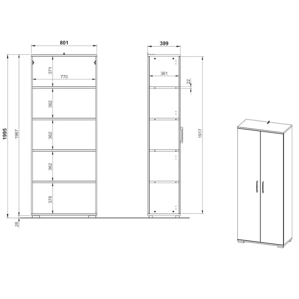 Schrank Büro Bagana