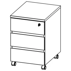 Schreibtischrollcontainer Charin