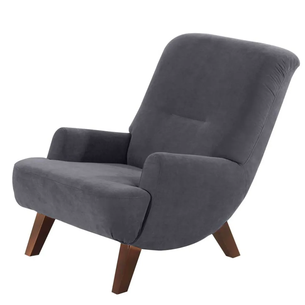 Sessel Anthrazit Velours Matrona