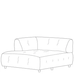 Sofa Element links Webstoff Estravo