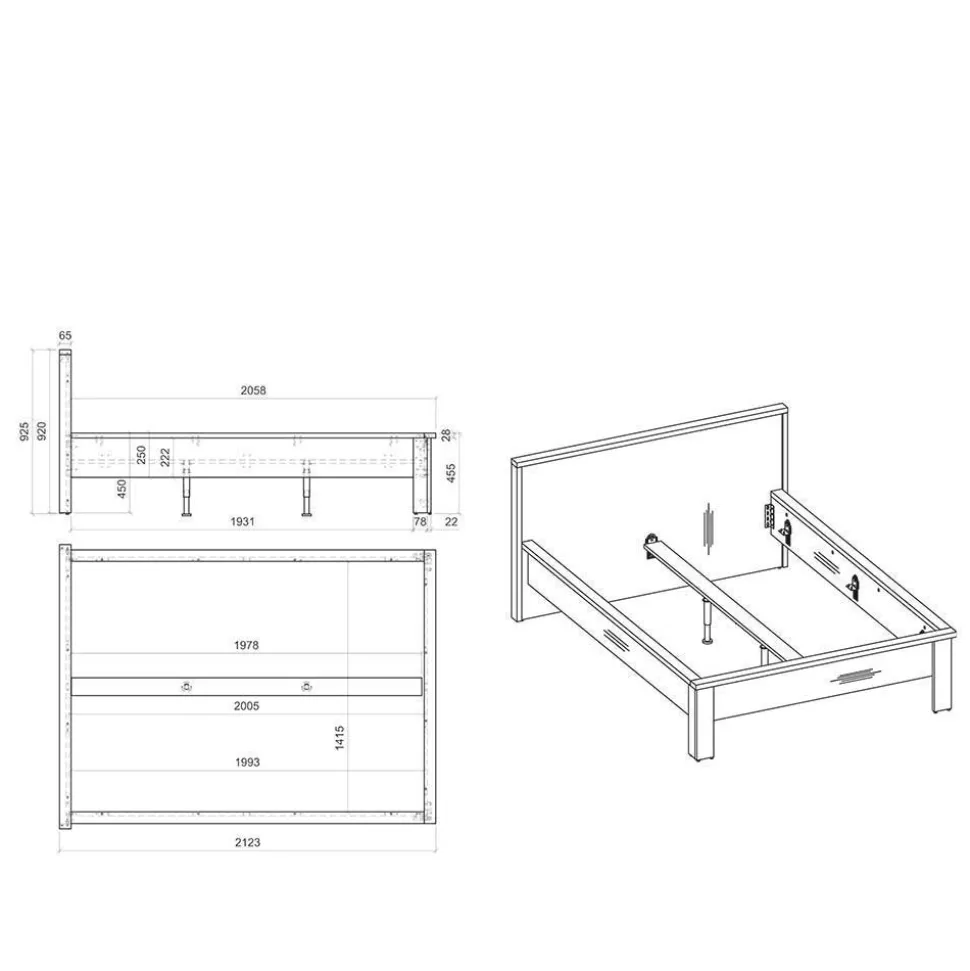 4-teiliges Schlafzimmer Dionada