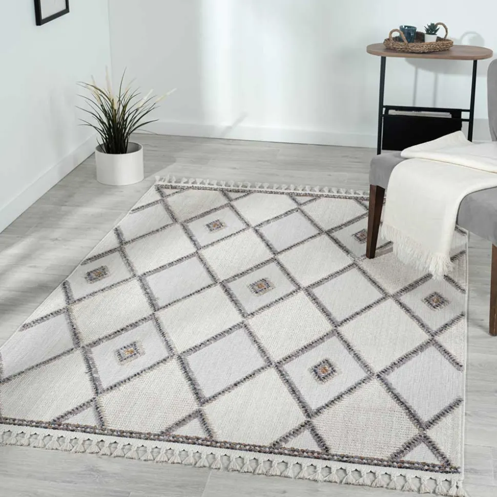 Teppich Beige und Weiß Abbie