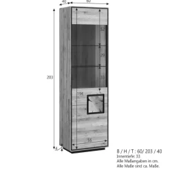 Vitrinenschrank Macereta