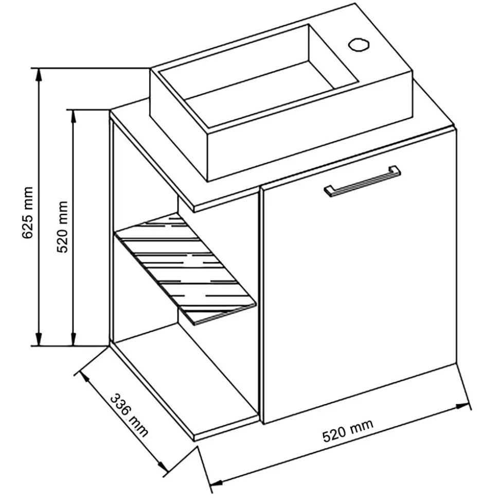 Waschbeckenschrank Viramiru