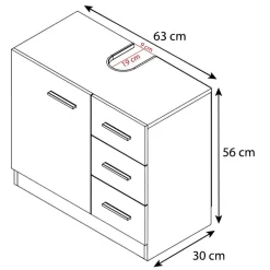 Waschbeckenunterschrank weiß Vimalta