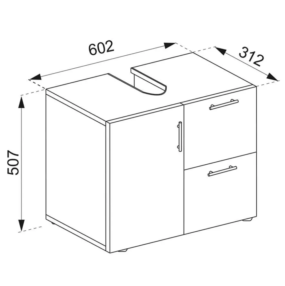 Waschtischunterbau Acalona