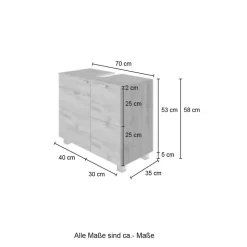 Waschtischunterschrank Graphit
