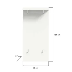 Weiße Garderobe Ampiano