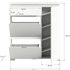 Weißer Schuh Schrank Filicudio
