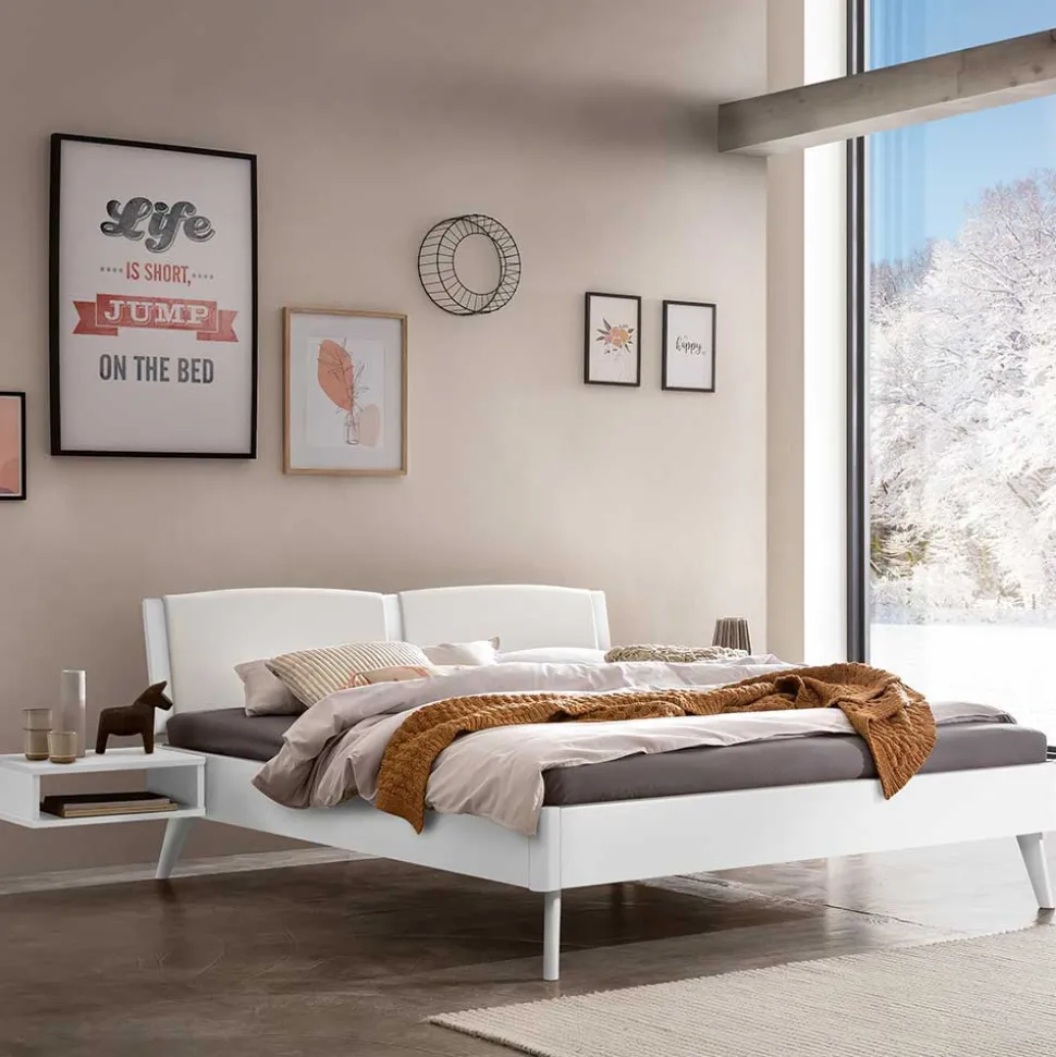 Weißes Doppelbett Lesgon