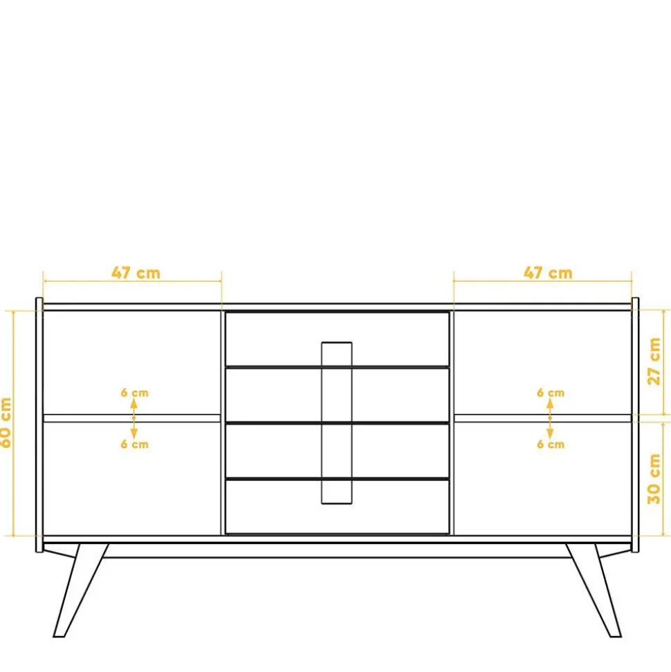 Wildeiche Sideboard Carilla