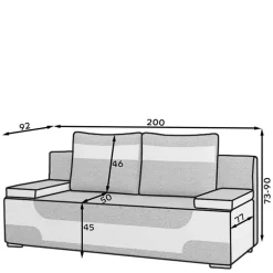 Zweisitzer Schlafsofa Lakes