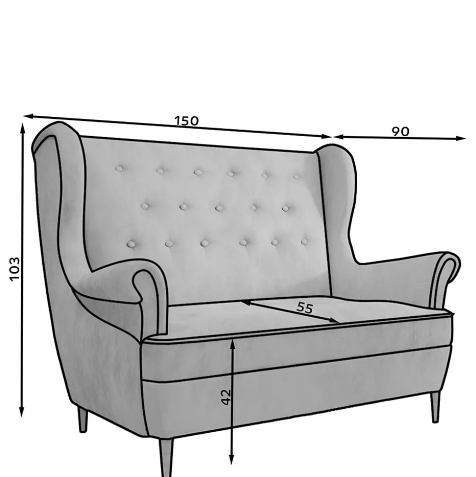 Zweisitzer Sofa Allaire