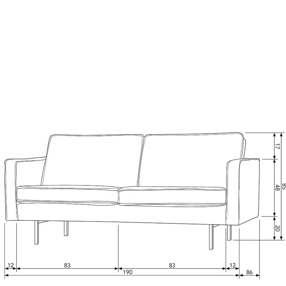 Zweisitzer Sofa Vagonna
